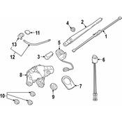 Porsche Back Glass Wiper Switch - Genuine Porsche 95B927227AY