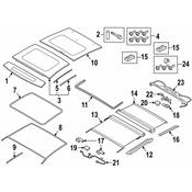 Porsche Sunroof Glass Seal - Genuine Porsche 971877467