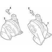 Porsche OE Replacement Horn - Genuine Porsche 971951211B