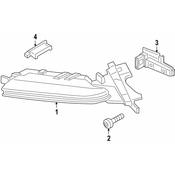 Porsche Daytime Running Light - Genuine Porsche 971953041BF