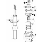 Porsche Suspension Strut - Genuine Porsche 98133304113