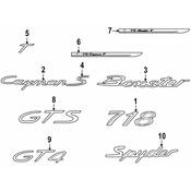 Porsche Bumper Cover Emblem - Genuine Porsche 982853675A