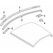 Porsche Roof Molding Clip - Genuine Porsche 98755972900
