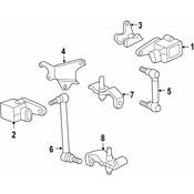 Porsche Headlight Level Sensor Link - Genuine Porsche 99633137502