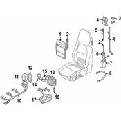 Porsche Power Seat Switch - Genuine Porsche 99661372201A03