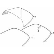 Porsche Back Glass Reveal Molding Clip - Genuine Porsche 9A700783200