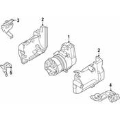 Porsche A/C Compressor Bracket - Genuine Porsche 9J1816593
