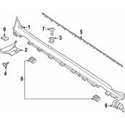 Porsche Rocker Panel Molding Clip - Genuine Porsche 9J1854297