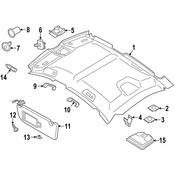 Porsche Sun Visor - Genuine Porsche 9J1857552B6F2