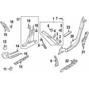 Porsche Door Sill Plate Bracket - Genuine Porsche 9J1867730A