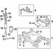 Land Rover Suspension Stabilizer Bar Link Nut - Genuine Land Rover QYH100271