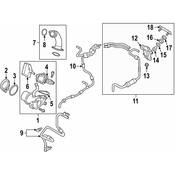 Audi VW EGR Vacuum Line - Genuine Audi VW 04L129456E