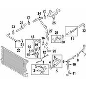 Audi VW Engine Coolant Pipe Adapter - Genuine Audi VW 059121155AH