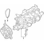 VW Engine Water Pump / Thermostat Assembly - Genuine VW 05E121111AB