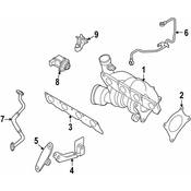 Audi Turbocharger Bracket - Genuine Audi 06D145536B