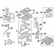 Audi VW Engine Oil Sump Windage Tray - Genuine Audi VW 06L103623C