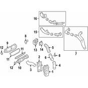 Audi Turbocharger Intercooler Pipe - Genuine Audi 06M129666AA