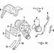Audi VW Turbocharger Speed Sensor - Genuine Audi VW 06Q906341