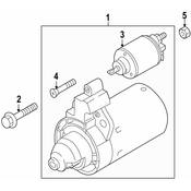 Audi Starter Motor - Genuine Audi 0BZ911024D