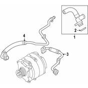 Audi Engine Coolant Pipe Adapter - Genuine Audi 0P2121132A