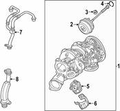 Audi Turbocharger Oil Line - Genuine Audi 0P2145140B