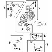 Audi Turbocharger Coolant Line - Genuine Audi 0P2145948