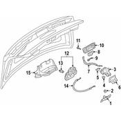 Audi Deck Lid Lock - Genuine Audi 107827573AF
