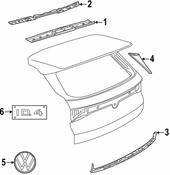 Volkswagen Hatch Emblem - Genuine VW 11A853687C9A