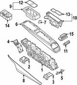 Volkswagen Console Bracket - Genuine VW 11A863525