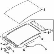 Volkswagen Sunroof Cover - Genuine VW 11A8773076PS