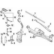 Audi VW Windshield Wiper Motor - Genuine Audi VW 11B955023A