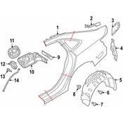 Volkswagen Fuel Filler Door - Genuine VW 17A809909B