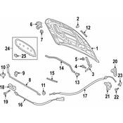 Volkswagen Hood Latch Striker Plate - Genuine VW 17A823186