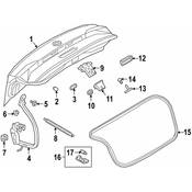 Volkswagen Deck Lid Latch Cover - Genuine VW 17A82752082V