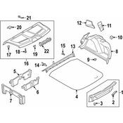 Volkswagen Trunk Trim Scuff Plate - Genuine VW 17A86345982V