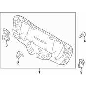 Volkswagen Deck Lid Trim - Genuine VW 17A86760582V