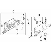 Volkswagen Glove Box Housing - Genuine VW 17B85710182V
