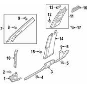 Volkswagen Kick Panel Trim - Genuine VW 17B86348382V