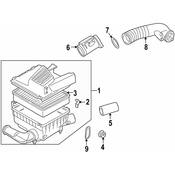 Audi VW Air Filter Housing Lid Clip - Genuine Audi VW 191129797A