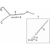 Volkswagen Antenna Cable - Genuine VW 1C0035550J
