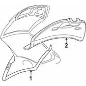 VW Liftgate Trim - Genuine VW 1C0867605GB41