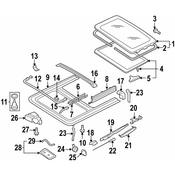 Volkswagen Sunroof Cover - Genuine VW 1C0877255E86S