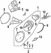 Volkswagen Headlight Lens - Genuine VW 1C0941116
