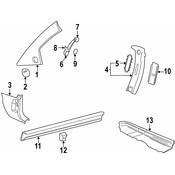 Volkswagen Kick Panel Trim - Genuine VW 1C1863483BB41