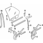 Volkswagen Quarter Glass Seal - Genuine VW 1E0871455B41