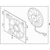 Audi VW Engine Cooling Fan Shroud - Genuine Audi VW 1EA121205