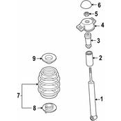 Audi VW Shock Absorber - Genuine Audi VW 1EA513049AH