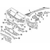 Audi VW Cowl Panel - Genuine Audi VW 1EA805265A