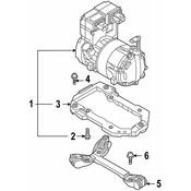 Audi VW A/C Compressor Bracket - Genuine Audi VW 1EA820034B