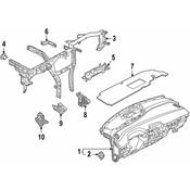 Audi VW Instrument Panel Crossmember Bracket - Genuine Audi VW 1EB819133